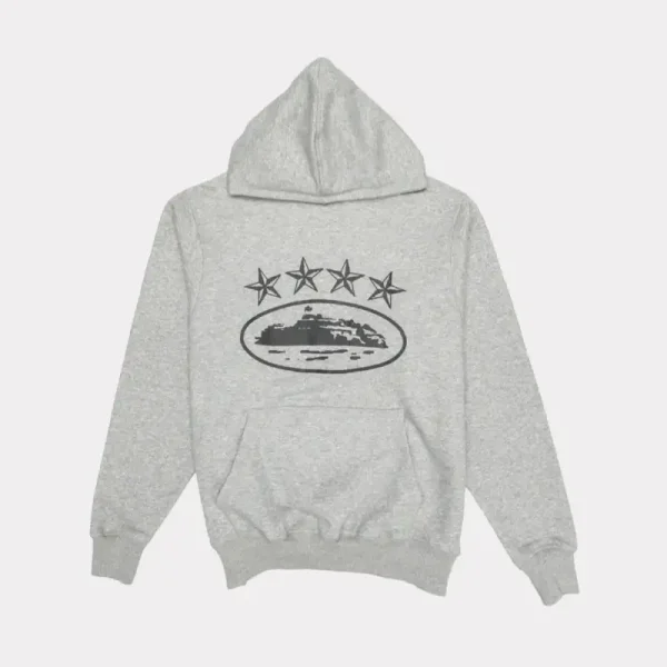 Corteiz 4Starz Alcatraz Hoodie Grey (1)