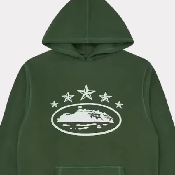 Corteiz 5 Starz Alcatraz Hoodie Green (2)