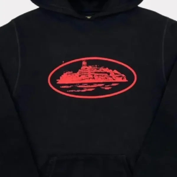 Corteiz Alcatraz Hoodie BlackRed (2)