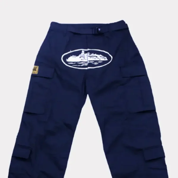 Corteiz Guerillaz Cargos Pants Navy (2)